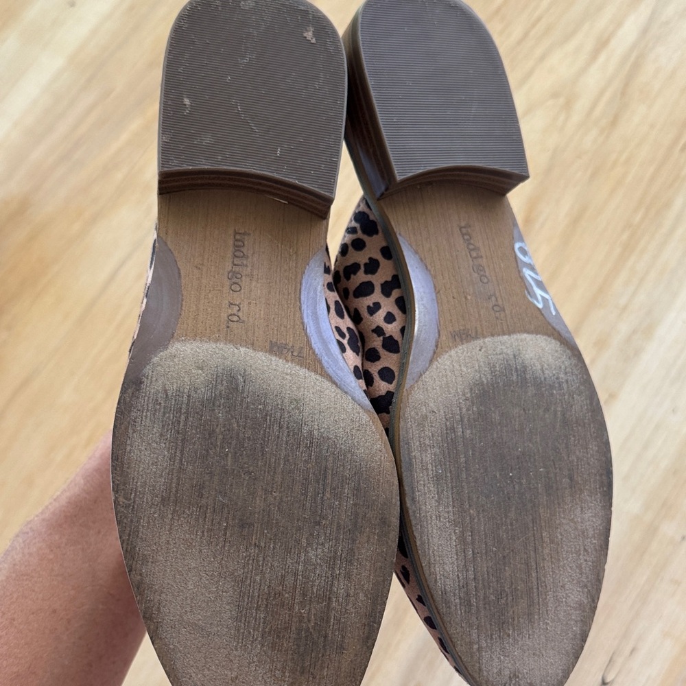 Indigo Animal Print Women's Mules - Picture 3 of 4